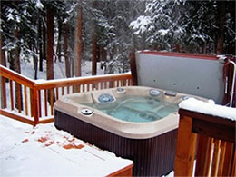 hot tub at mountain home breckenridge colorado